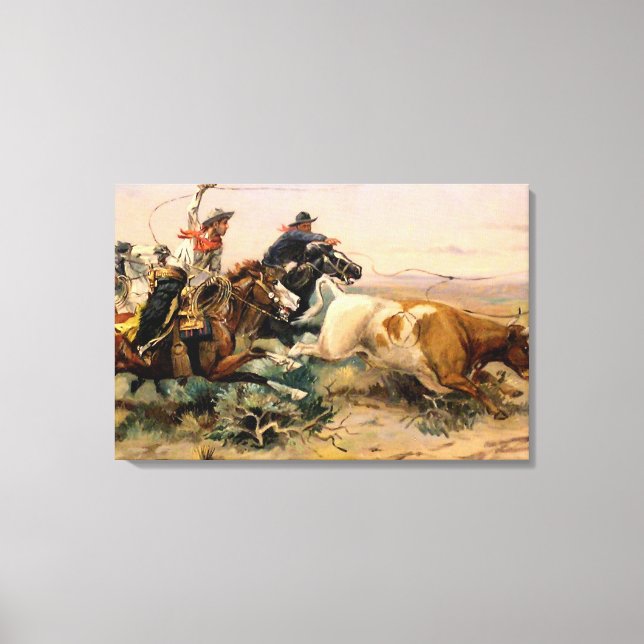 Toile « The Herd Quitter » Art occidental par Charles M  (Recto)