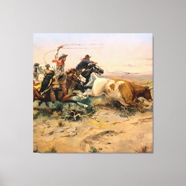 Toile « The Herd Quitter » Art occidental par Charles M  (Recto)