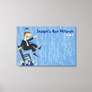 Toile The Hora Chair Dance Bar Mitzvah Sign-In Board1