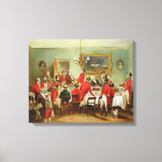Toile The Hunt Breakfast, Bachelor's Hall, 1836 (Recto)