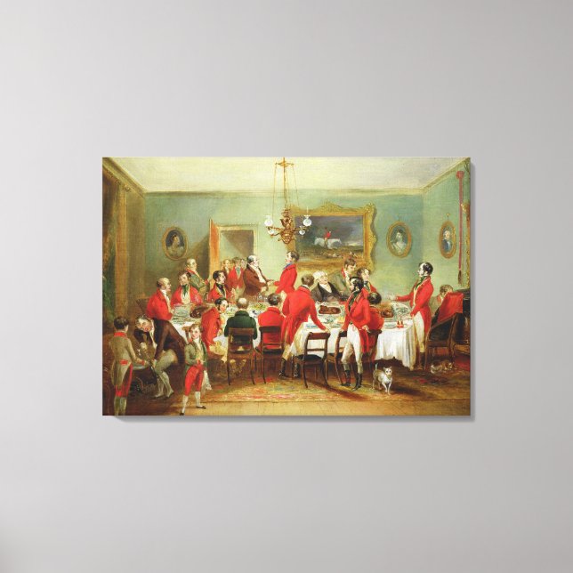 Toile The Hunt Breakfast, Bachelor's Hall, 1836 (Recto)