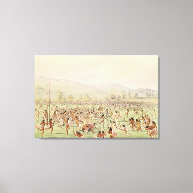 Toile The Indian Ball Game, c.1832 (Recto)