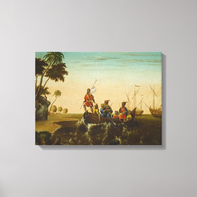 Toile The Landing of Columbus, c.1837 (Recto)