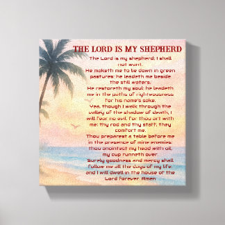 Toile The Lord Is My Shepherd Psalm 23 Sunset Beach 