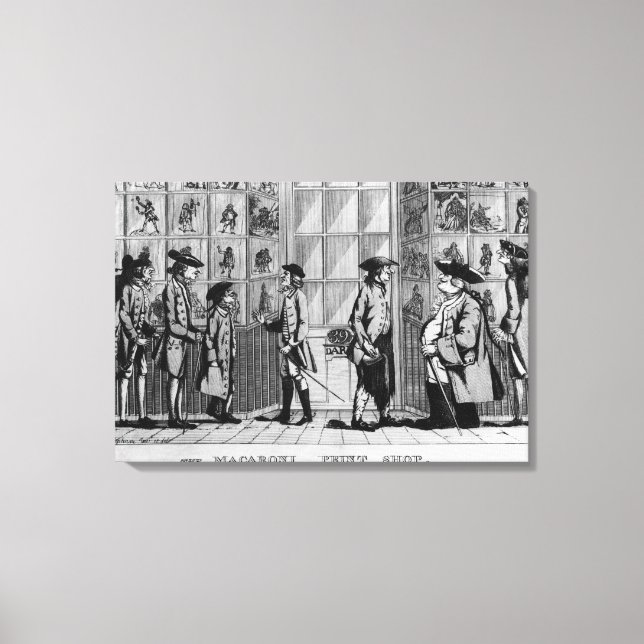 Toile The Macaroni Print Shop, pub. par N. Darley (Recto)