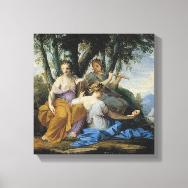 Toile The Muses, Clio, Euterpe et Thalia, c.1652-55 (Recto)