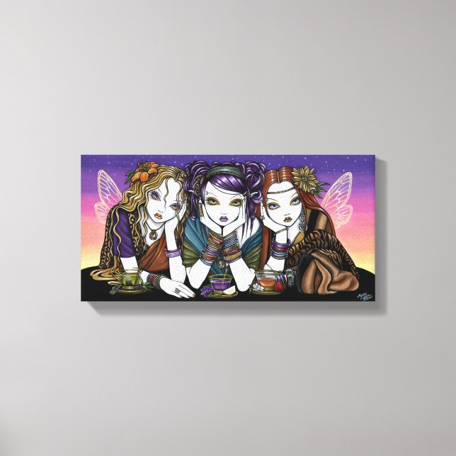 Toile Thé Pour Trois Fées Urbaines Du Parti KiKi Canvs I (Recto)