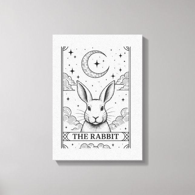 Toile The Rabbit | Mystical Moon Tarot Card Illustration (Recto)