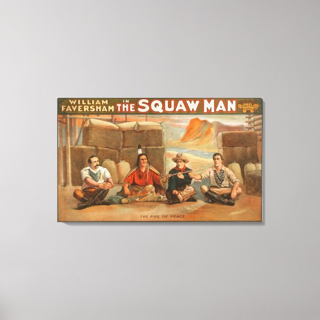 Toile "The Squaw Man" - Le Pipe de la Paix Théâtre (Recto)