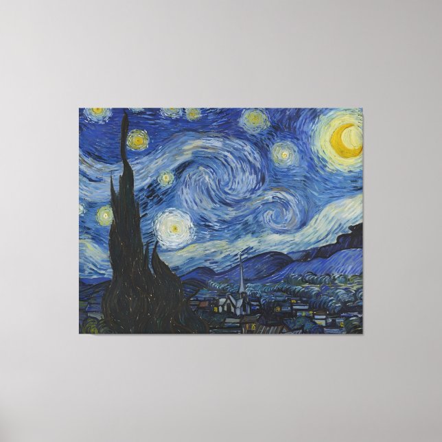 Toile The Starry Night - Vincent Van Gogh (Recto)