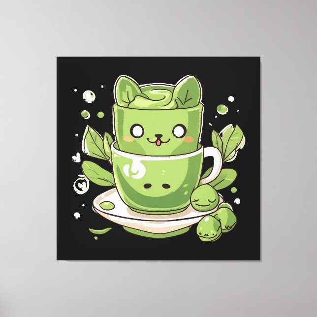 Toile thé vert matcha (Recto)