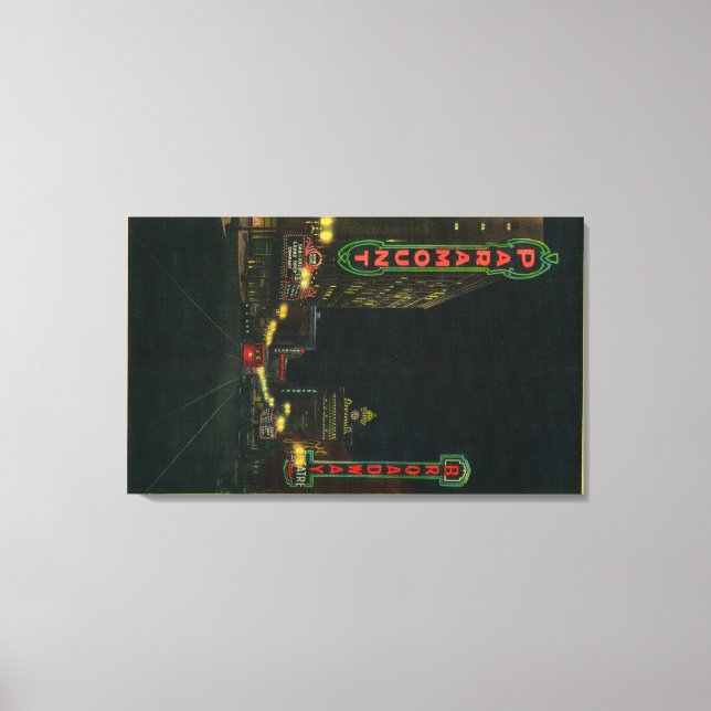 Toile Théâtre Broadway à Portland sur Main Street (Recto)