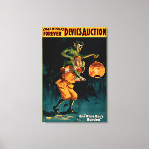 Toile Théâtre de la charge d'homme blanc de la vente a