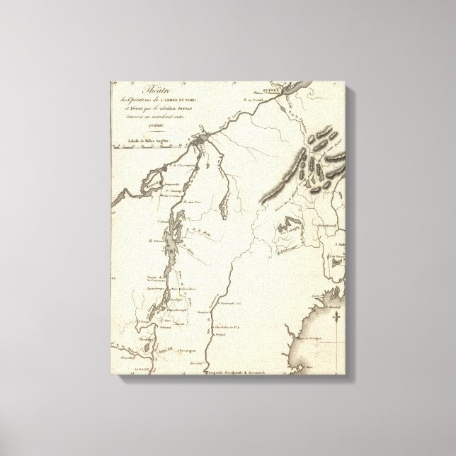 Toile Théâtre des opérations de l'Armée de terre dans le (Recto)