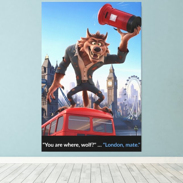Toile Thème de film 3D Londres (Insitu (Plancher de Bois))