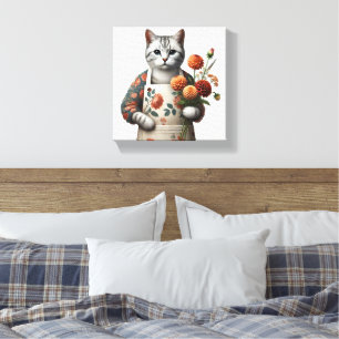 Toile Thème de Thanksgiving pour les amoureux des chats