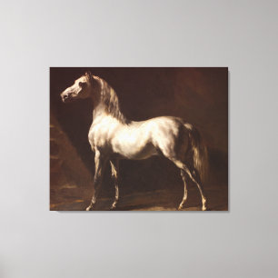 Toile Theodore Gericault Cheval gris Vintage