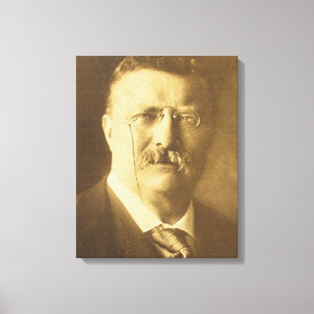 Toile THEODORE ROOSEVELT Portrait d'Edward S. Curtis (Recto)