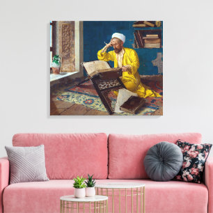 Toile Théologien islamique avec Coran   Osman Hamdi Bey 