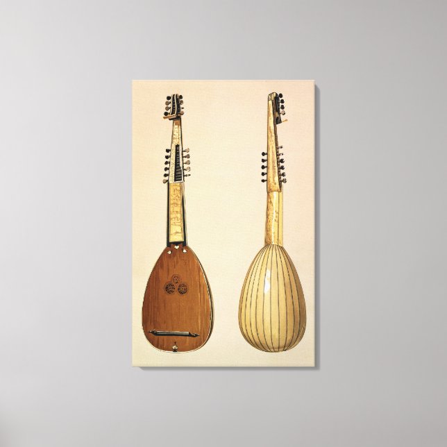Toile Theorbo, réalisé par Giovanni Krebar, Padoue, 1629 (Recto)
