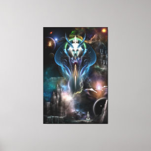Toile Thera Queen Of The Galaxy BLK Border Canvas Imprim