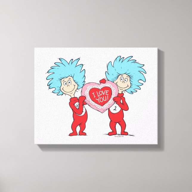 Toile Thing One Thing Two Je t'aime (Recto)