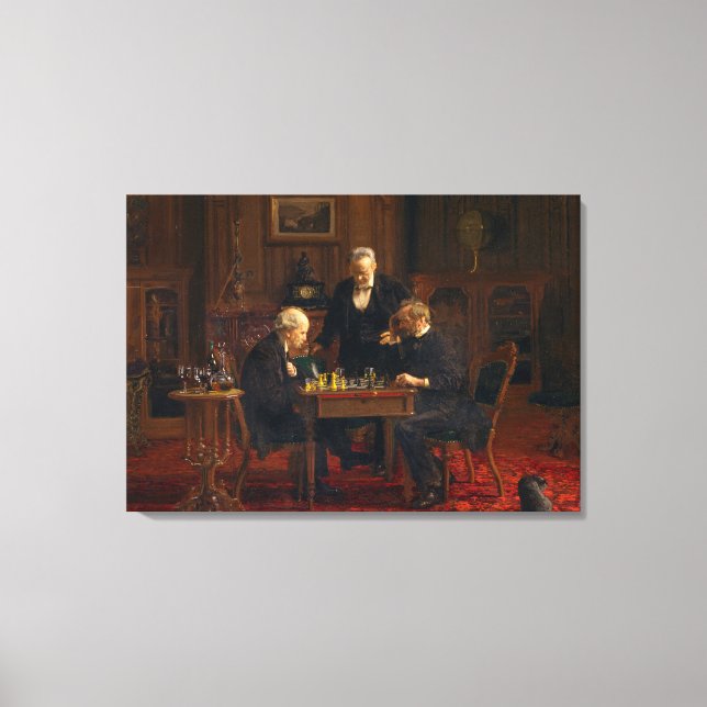 Toile Thomas Eakins Les Joueurs D'Échecs (Recto)