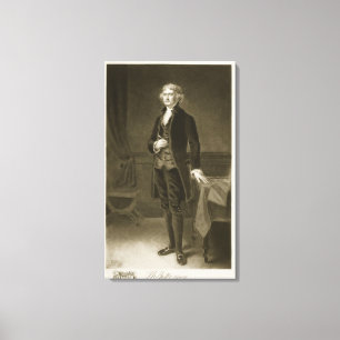 Toile Thomas Jefferson, 3ème président de la stat unie