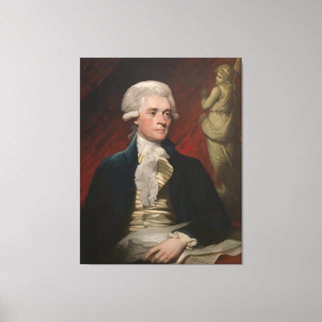 Toile Thomas Jefferson par Mather Brown (1786) (Recto)