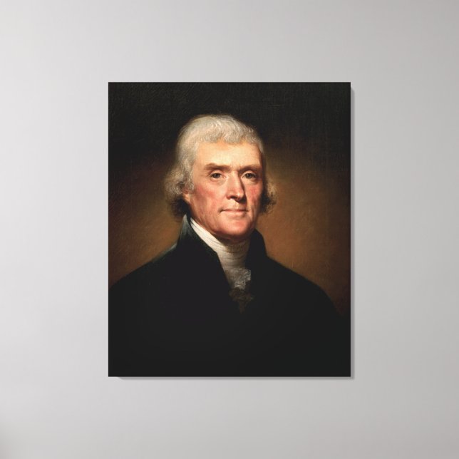 Toile THOMAS JEFFERSON Portrait par Rembrandt Peale (Recto)