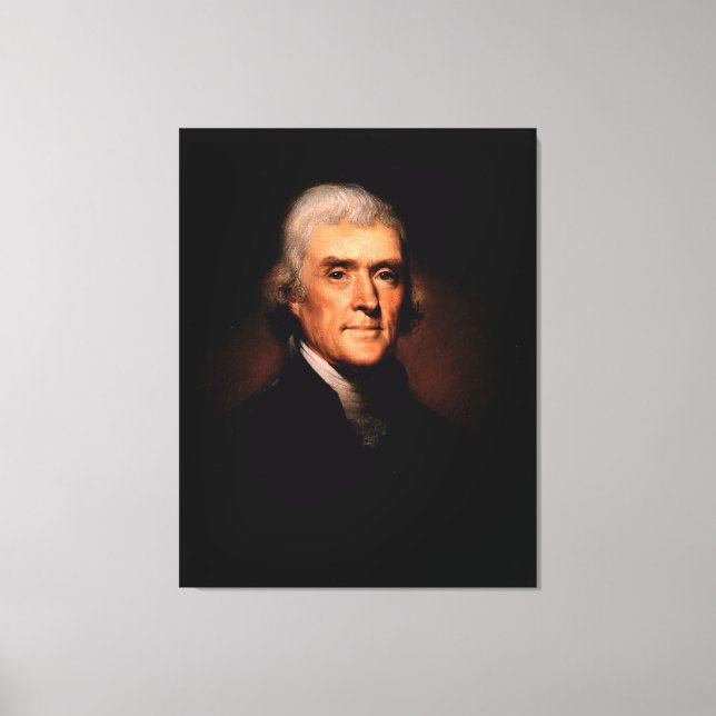 Toile THOMAS JEFFERSON Portrait par Rembrandt Peale (Recto)