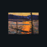 Toile Thomson - Coucher de soleil, Canoe Lake<br><div class="desc">Coucher du soleil,  lac de canoë. Peinture d'art raffiné par l'artiste canadien Tom Thomson,  1916</div>