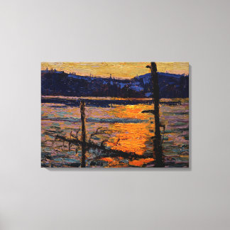 Toile Thomson - Coucher de soleil, Canoe Lake