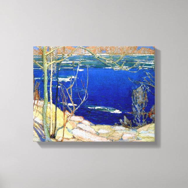 Toile Thomson - Spring Ice, fine peinture populaire, (Recto)