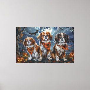Toile Tibetan Spaniel Halloween Effrayant