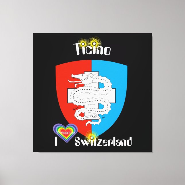 Toile Ticino Suisse Svizzera Svizra Leinwand (Recto)