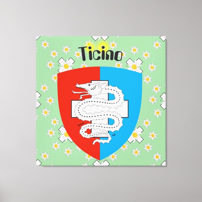 Toile Ticino Suisse Svizzera Svizra Leinwand (Recto)