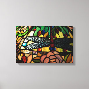 Toile Tiffany Gros Plan En Verre Tiré Lampe Ombre