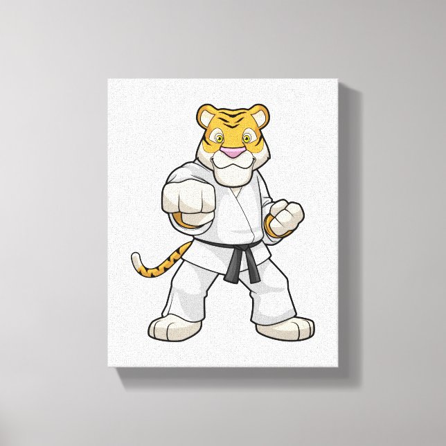 Toile Tiger dans les arts martiaux Karate (Recto)
