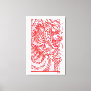 Toile Tiger Dotwork tora