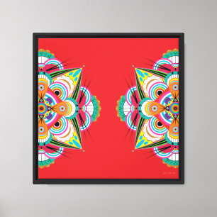 Toile Tiger Dragon Mandala 14x14 Canvas Giclée Imprimer