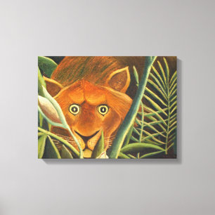 Toile Tigre À La Sortie De L'Herbe Par Henri Rousseau