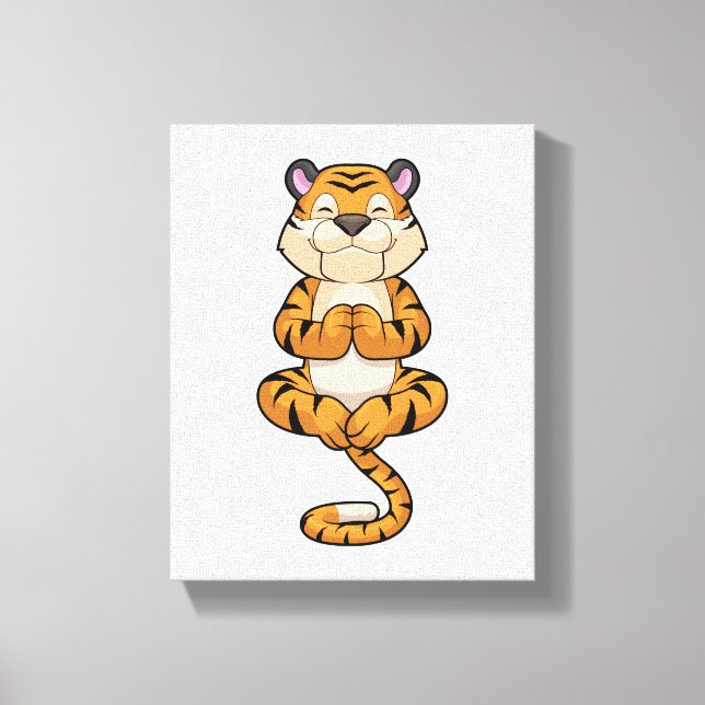 Toile Tigre au Yoga Fitness (Recto)