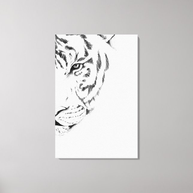 Toile tigre blanc (Recto)