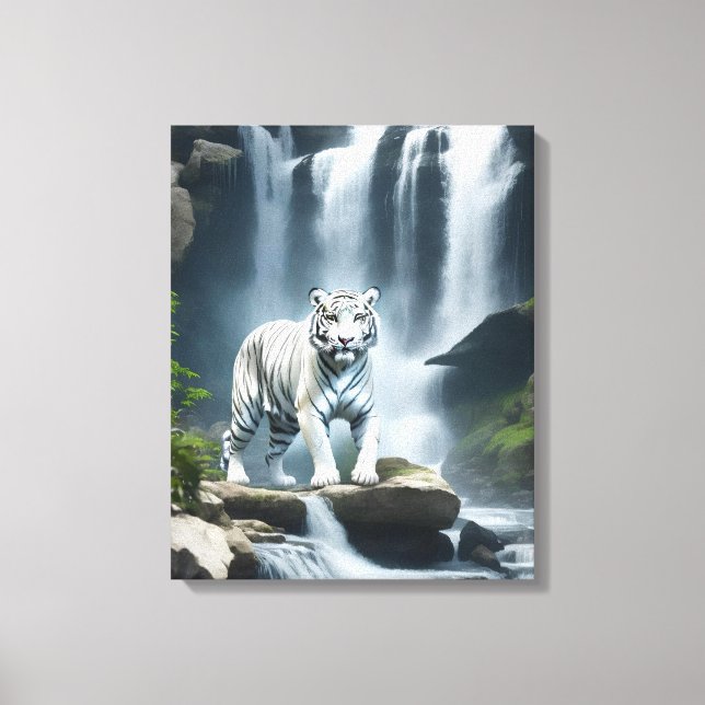 Toile Tigre blanc du Bengale dans la nature (Recto)