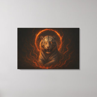 Toile Tigre Blanc Fantastique – Série Aura Mystique | Ma
