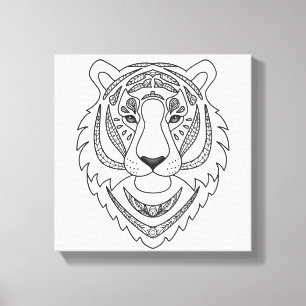 Toile Tigre blanc inspiré 6