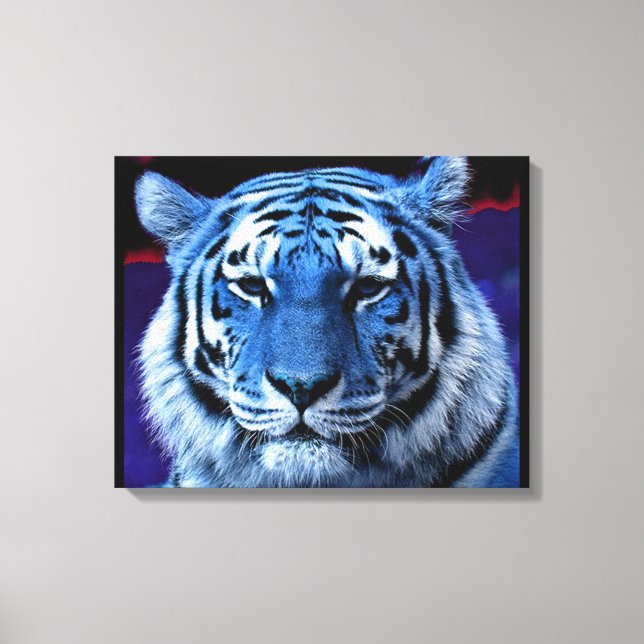 Toile Tigre bleu (Recto)