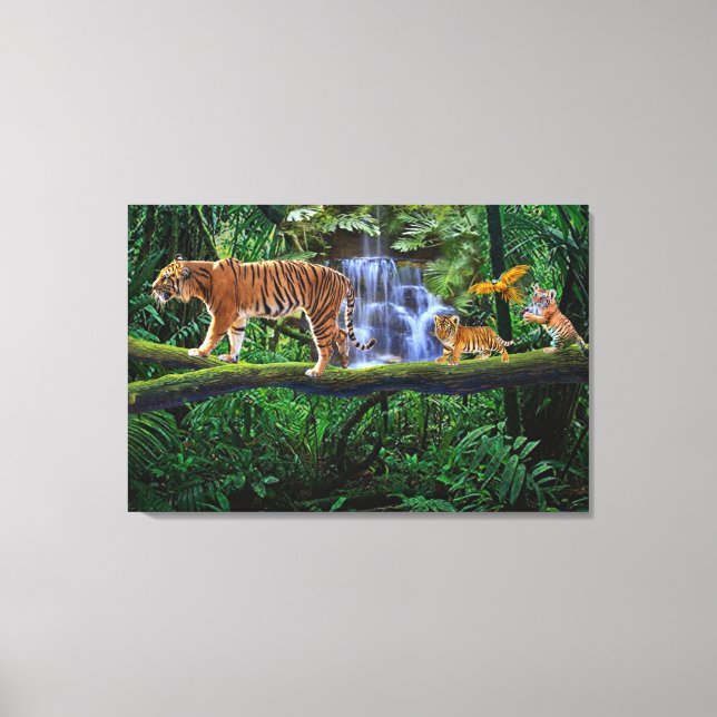 TOILE TIGRE DE LA JUNGLE ET SES PETITS (Recto)