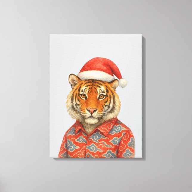 Toile Tigre de Noël indie (Recto)